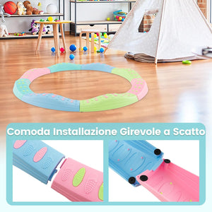 20 Pezzi di Travi Bilanciere, Blocchi Bilanciere per Bambini con Motivi Massaggiatori, Giochi per Pavimento del Percorso di Allenamento per Coordinazione ed Esercizio di Stabilità（Verde)