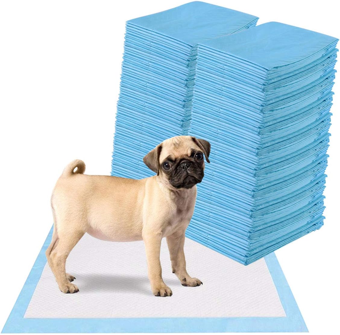 Tappetini Igienici Grandi per Animali, Traverse Animali a 5 Strati, Assorbe Bene Senza Perdite (60 x 60 cm 100 Pezzi)