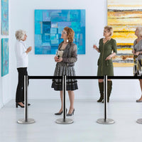 6 Paletti di Delimitazione, Colonnine Segnapercorso Corda, Barriera in Acciaio Inox con Nastro Retrattile, Ideale per Hotel Ristorante Cinema