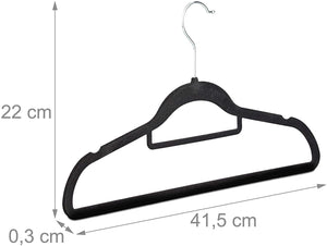 Set di 30 grucce in velluto di metallo nero 13_0000752_7