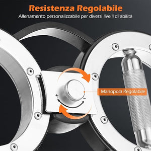 Allenatore per la Forza delle Braccia a Rotazione 360°, Attrezzatura Brucia Grassi Muscolare Avambraccio da 5,4 kg con Resistenza Regolabile, Addestratore di Forza per Casa e Palestra