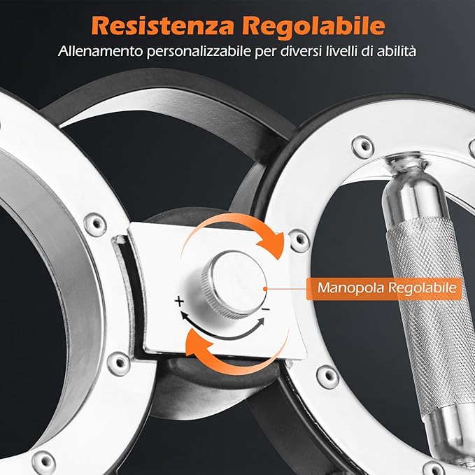 Allenatore per la Forza delle Braccia a Rotazione 360°, Attrezzatura Brucia Grassi Muscolare Avambraccio da 5,4 kg con Resistenza Regolabile, Addestratore di Forza per Casa e Palestra