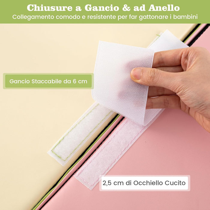Set di Blocchi in Schiuma per Bambini 4 Pezzi, Set di Costruzioni Morbide in PU + EPE per Sviluppo dei Bambini, Gioco Attivo Interno per Arrampicarsi e Gattonare (Rosa)