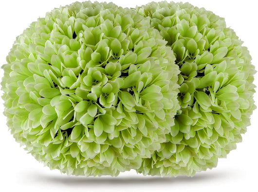 Set di 2 Piante Finte Sfera di Bosso 28 cm per Vaso, Palla di Topiarie Sintetica in PE da Giardino, Piante Artificiali Decorative Arredamento da Interno ed Esterno (Verde)