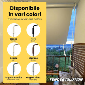 Asta Di Manovra Per Tenda Da Sole Varie Misure, Bastone Universale Per Tende (AVORIO 2,2 METRI)