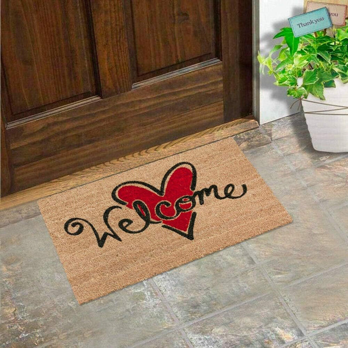 Zerbino Cocco 38x68 Porta Ingresso Moderno Antiscivolo Tappeto Entrata Dis.A