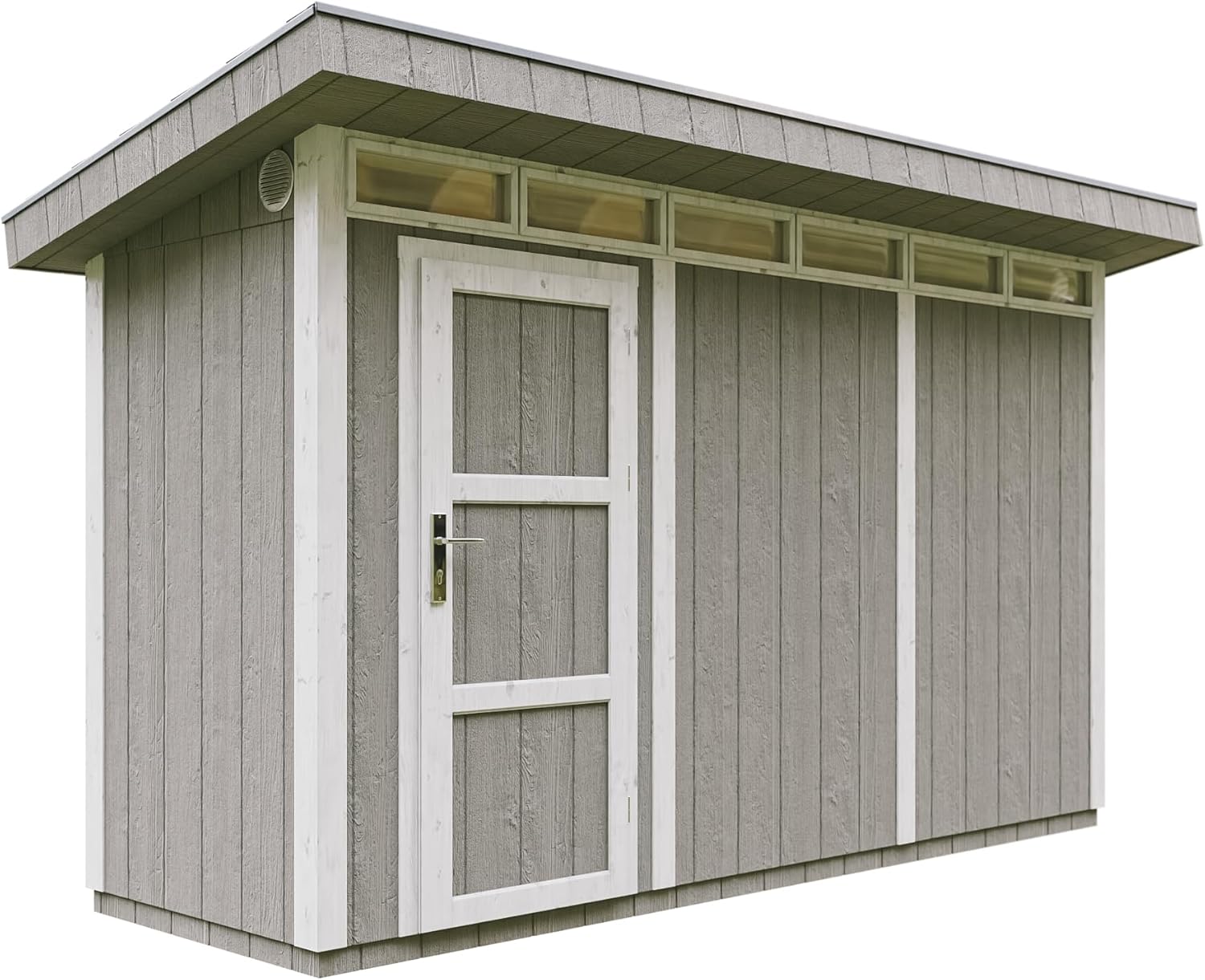 Casetta da Giardino di QUALITÃ€ PREMIUM 4,3mq-L161xW411cm - TIMBELA M902-TUNDRA GREY