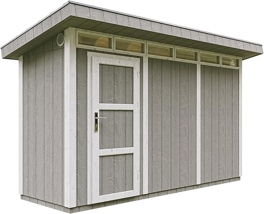 Casetta da Giardino di QUALITÃ€ PREMIUM 4,3mq-L161xW411cm - TIMBELA M902-CAVERN STEEL