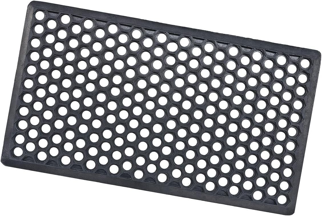 Zerbino Gomma Morbida Ingresso Antiscivolo Griglia Drenante Made In Italy 40x70 cm