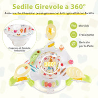 Jumperoo per Bambini, Centro attività Saltella con Altezza Regolabile, Gioco Saltellante con Sedile Girevole a 360°, Saltarello per Neonati con Luci e Suoni per Bambini 6+ Mesi (Giallo)