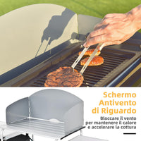 Cucina Portatile Cucina per Esterno Tavolo da Campeggio Pieghevole, Tavolo per Griglia in Alluminio, con Contenitori, per Festa Griglia e Campeggio (Grigio)