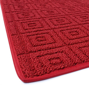 Tappeto Cucina 3D Antiscivolo Tinta Unita Assorbente Bordeaux 57x115 cm