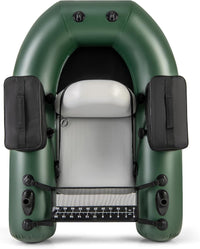 Gommone Gonfiabile da Pesca, Barca da Pesca Portatile con Pompa, Borsa da Trasporto e Kit di Riparazione, Schienale Regolabile, capacità di Carico 100kg