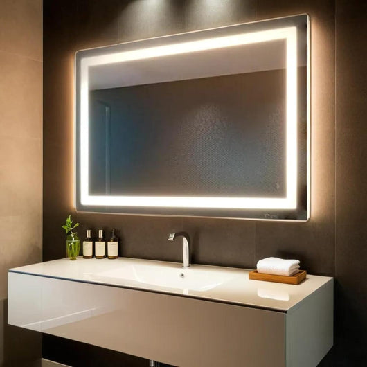 Specchio Bagno LED 4000K Posteriore ZIRCONE 100x70 cm, Specchio Retroilluminato Bagno