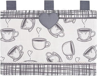 Copriforno Morbido Shabby Chic Cuori Passanti Tessuto Chiusura Velcro Proteggi Forno Cucina Dis.B