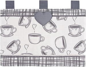 Copriforno Morbido Shabby Chic Cuori Passanti Tessuto Chiusura Velcro Proteggi Forno Cucina Dis.B