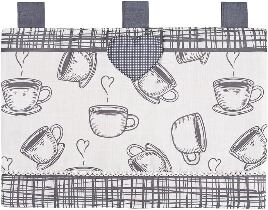 Copriforno Morbido Shabby Chic Cuori Passanti Tessuto Chiusura Velcro Proteggi Forno Cucina Dis.B