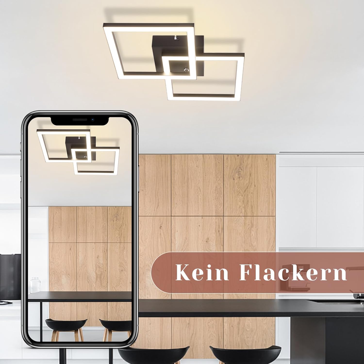 ZMH Lampada da soffitto plafoniera LED moderna 24W design elegante per camera letto corridoio