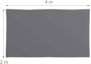 Vela ombreggiante rettangolare 2 x 4 m grigia 13_0002933_2