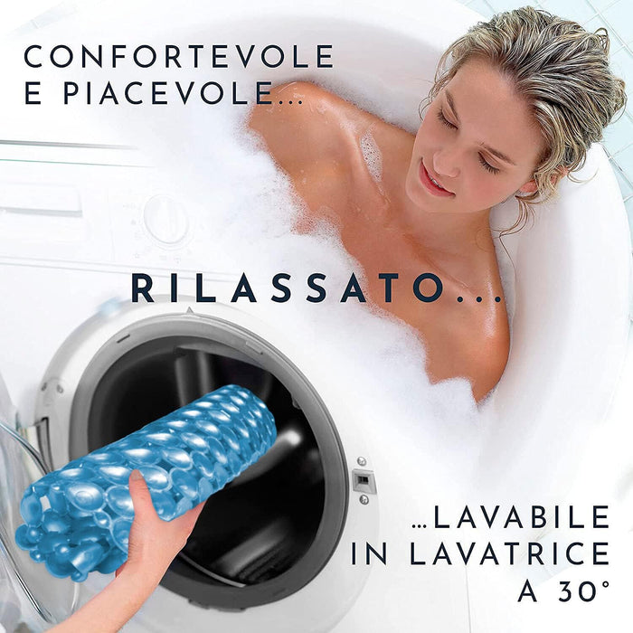 Tappeto Doccia Vasca Ventose Antiscivolo Tappetino Bagno Pvc 35x75 cm Antimuffa Blu