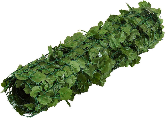 Siepe Artificiale con Foglie Edera Sintetica per Balcone Recinzioni Ringhiere Giardino (150 x 240 cm)