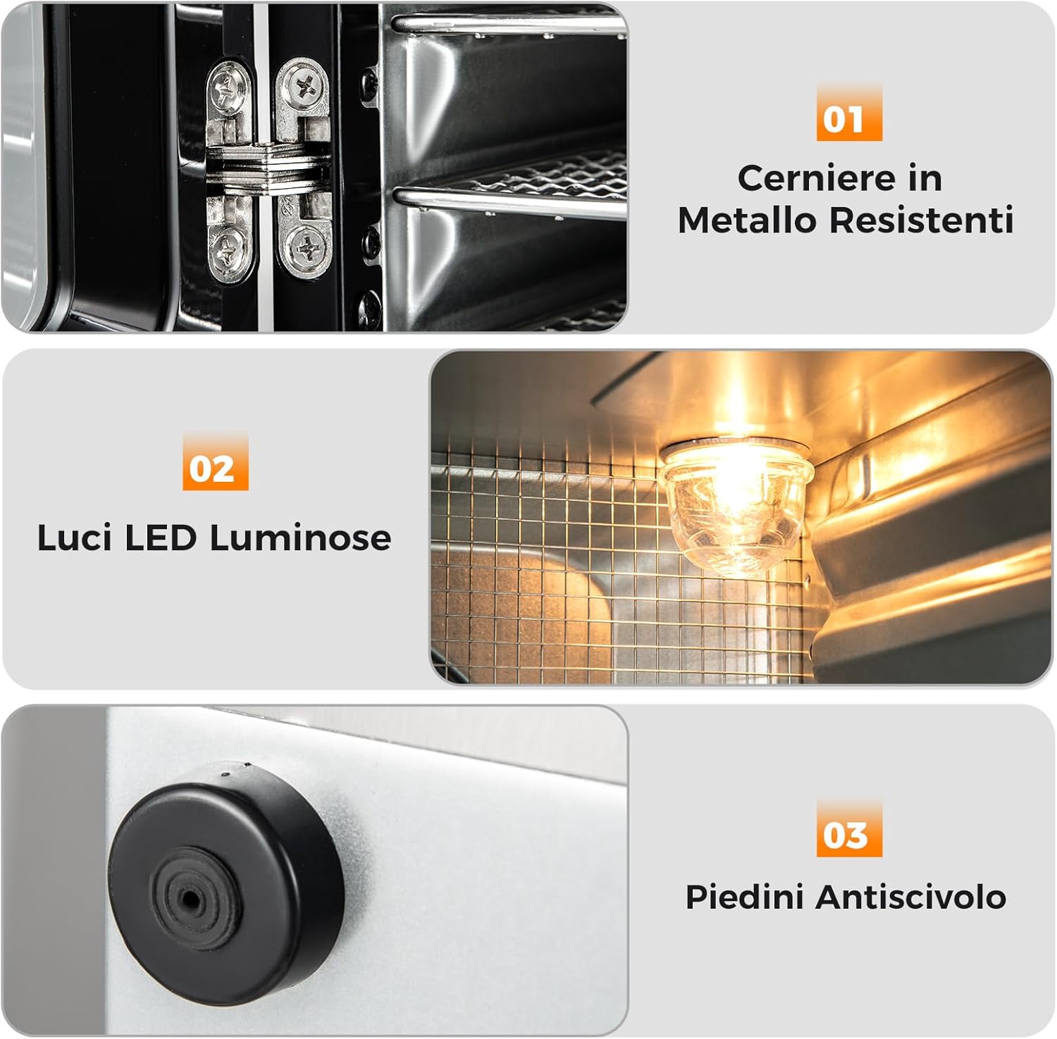 600W Essiccatore Alimentare, Disidratatore per Cibo in Acciaio Inox con 7 Vassoi Timer 24 Ore e Temperatura da 30-75℃, Accessori Inclusi, Disidratare per Carne Frutta Verdure