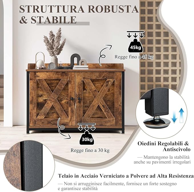 Lettiera per Gatti con Porta Apribile, Ingresso Laterale e Divisorio Rimovibile, Casetta per Gatti Multiuso, Adatto a Soggiorno, Ingresso e Camera da Letto, Portata 45 kg, 80 x 50 x 58 cm