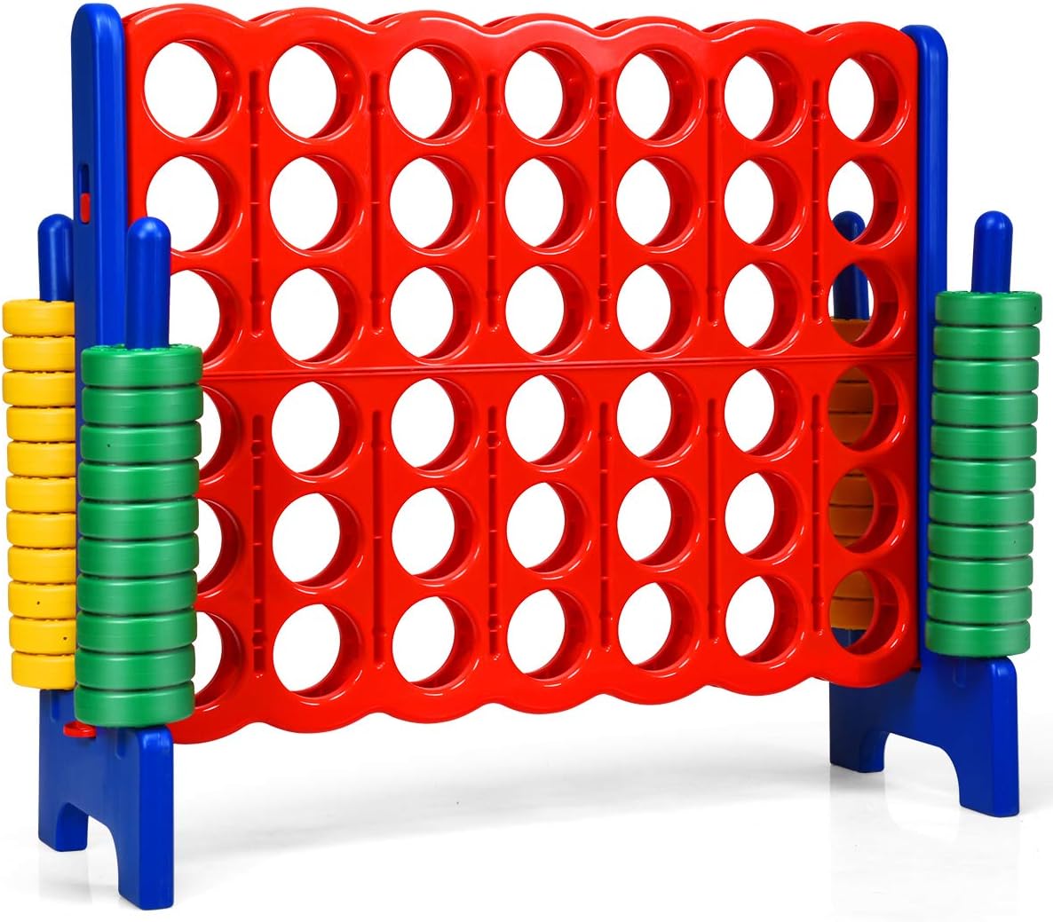 Forza 4 Gigante Mega 4 in Linea Quattro Insieme, Gioco da Tavolo Gioco di Fila per Bambini, 120 x 42 x 104 cm (Blu)