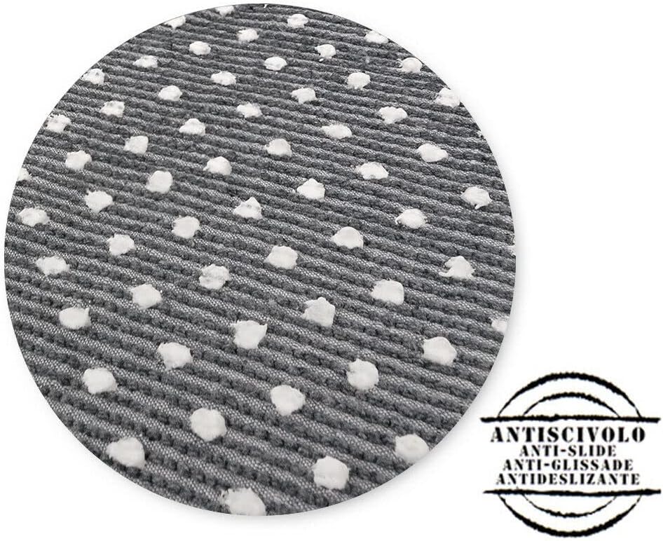 Tappeto Bagno Puro Cotone Morbido 3D Camera Sendiletto Elegante Lavabile Azzurro 55x120 cm