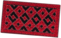 Zerbino Ingresso 40x70 cm Asciugapassi Assorbente Antiscivolo Vellutato Made In Italy Rosso