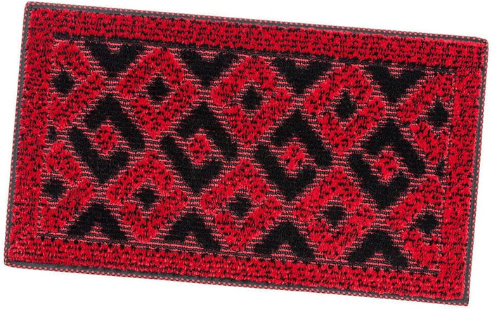 Zerbino Ingresso 40x70 cm Asciugapassi Assorbente Antiscivolo Vellutato Made In Italy Rosso