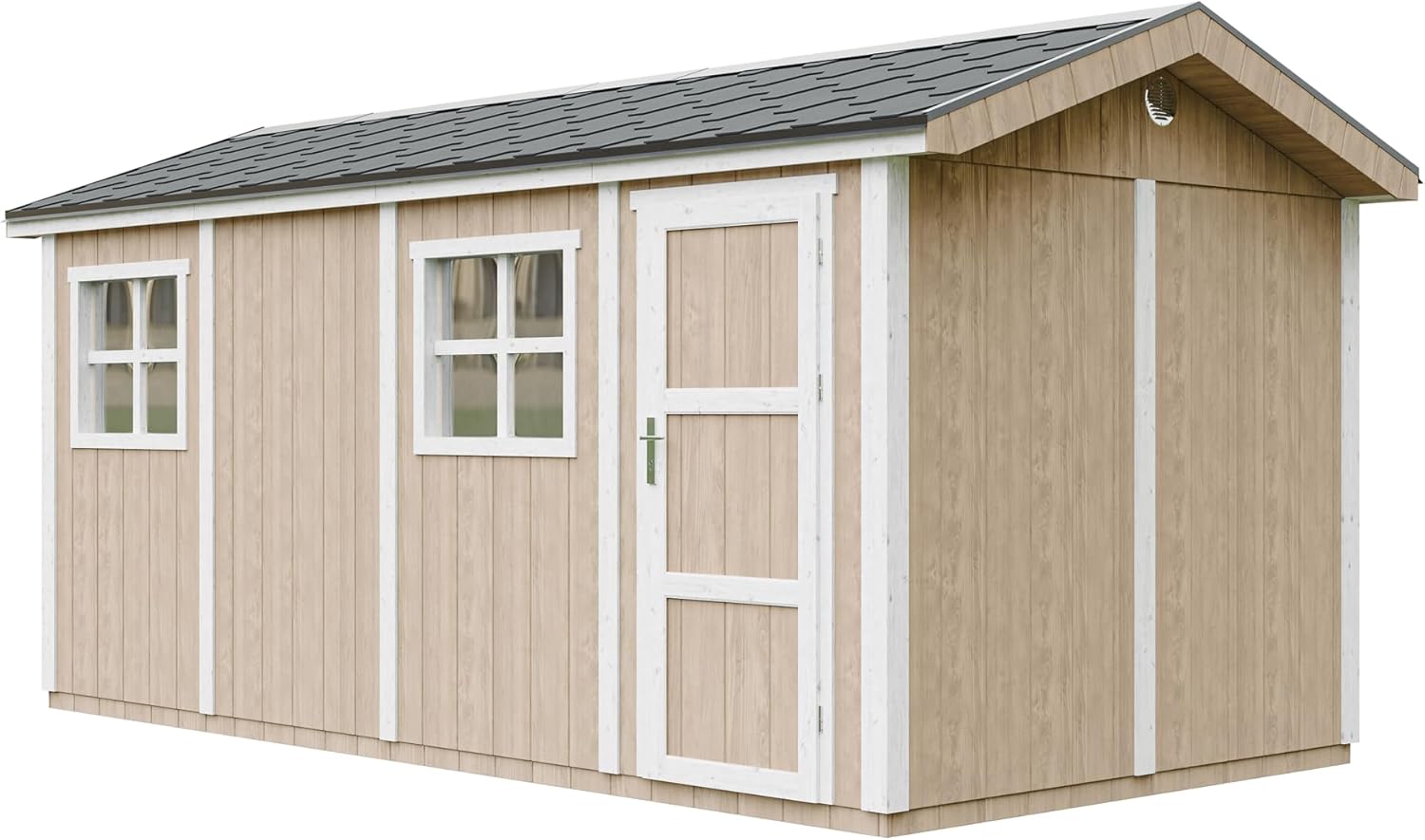 Casetta da giardino di qualit? premium 11,47 m² - H252x250x530 cm - Timbela M915C-TERRA BROWN