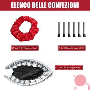 Mini Trampolino Elastico e Pieghevole, Capacità di Carico 150 kg, per Interno ed Esterno