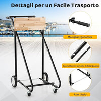 Carrello per Motore Fuoribordo, Supporto per Motore Fuoribordo con Ruote, Capacità di 150 kg, Resistente e Robusto, per Riparazioni, Manutenzione e Trasporto