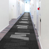 Passatoia Scala Bordata 67x200 cm Ingresso Corridoio Tappeto Cucina Gradini Zig Zag Grigio