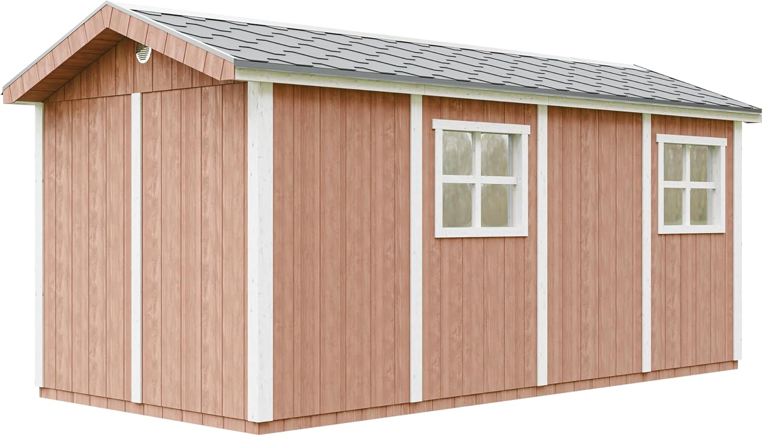 Casetta da giardino di qualit? premium 11,47 m² - H252x250x530 cm - Timbela M915C-REDWOOD RED