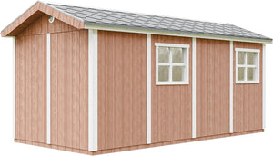 Casetta da giardino di qualit? premium 11,47 m² - H252x250x530 cm - Timbela M915C-REDWOOD RED