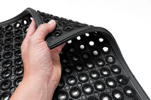 Zerbino Gomma Morbida 47x62 Cm Tappeto Ingresso Raschia Fango Dentato Drenante Antiscivolo