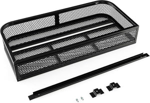 Cestino Portaoggetti Anteriore per ATV, Cestino Portapacchi Anteriore Resistente con Telaio in Metallo a Maglie, Cestino Portaoggetti per Accessori per ATV/UTV, 92 x 44 x 16,5 cm