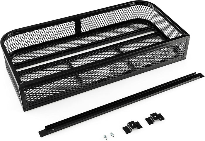 Cestino Portaoggetti Anteriore per ATV, Cestino Portapacchi Anteriore Resistente con Telaio in Metallo a Maglie, Cestino Portaoggetti per Accessori per ATV/UTV, 92 x 44 x 16,5 cm