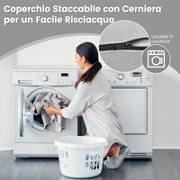 3 in 1 Divano Letto, Materasso da Pavimento 15 cm in Schiuma ad Alta Densità Traspirante, Letto Ospite Portatile per Soggiorno Camera (Grigio)