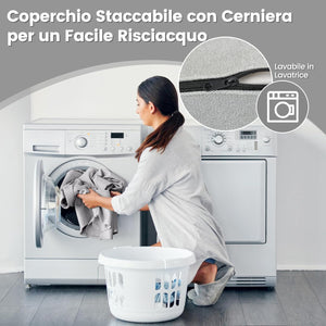 3 in 1 Divano Letto, Materasso da Pavimento 15 cm in Schiuma ad Alta Densità Traspirante, Letto Ospite Portatile per Soggiorno Camera (Grigio)