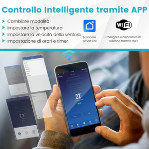 Condizionatore Portatile Caldo e Freddo, 14000BTU/4,1kW, 4 in 1 con Raffreddamento, Riscaldamento, Ventola, Deumidificazione, 24H Timer, R290 (14000BTU|28m²+|Pro) [Classe di efficienza energetica A]