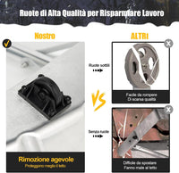 Rastrello per Neve in Alluminio per Tetti e Auto, Pala da Neve Telescopico e Allungabile da 148-608 cm, Lama Grande da 63 cm con 2 Ruote, per Vari Occasioni