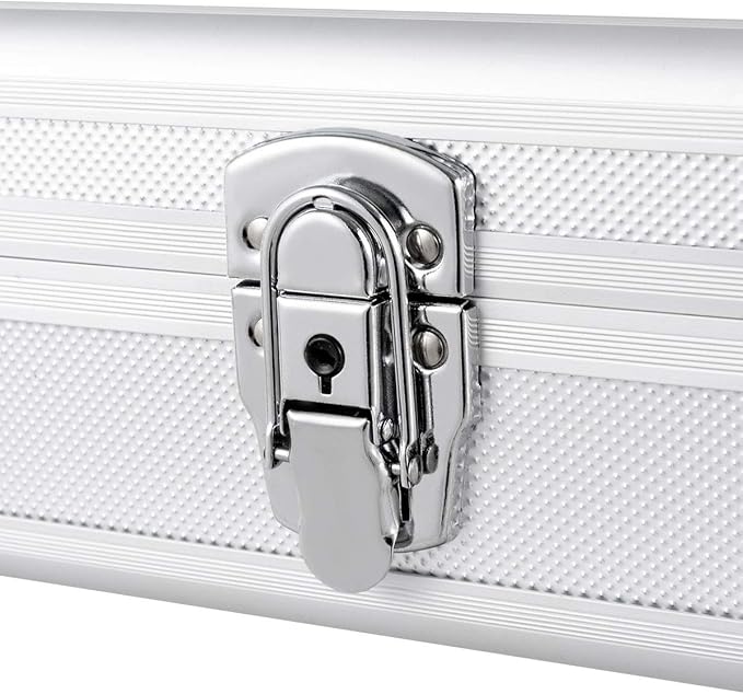 Custodia Dura in Alluminio per Fucili Valigetta Pistola con Serratura, 134 x 35 x 12 cm