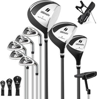 Set da Golf Completo con 9 Mazze, Sacca, Driver 460cc, Set Completo di Mazze da Golf per Uomo