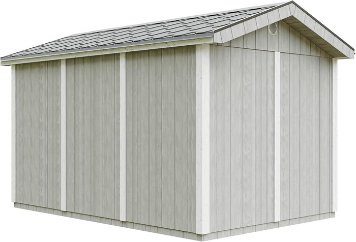 Casetta da giardino di qualit? premium 8,68 m² - H252x250x412 cm - Timbela M914-TUNDRA GREY