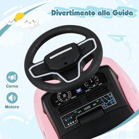 Macchinina Cavalcabile per Bambini, Macchina a Spinta con Clacson, Suoni del Motore e Spazio di Stoccaggio, Auto Giocattolo per Bambini da 1-3 Anni (Rosa)
