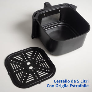 Innoliving Friggitrice ad Aria Digitale 10 Litri INN-892 con 12 Programmi Preimpostati, Touch Screen e Pannello Digitale, Finestra di Controllo e Luce Interna