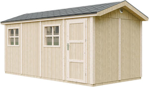 Casetta da giardino di qualit? premium 8.52 + 2.95 m² - H252x250x530 cm - Timbela M915C